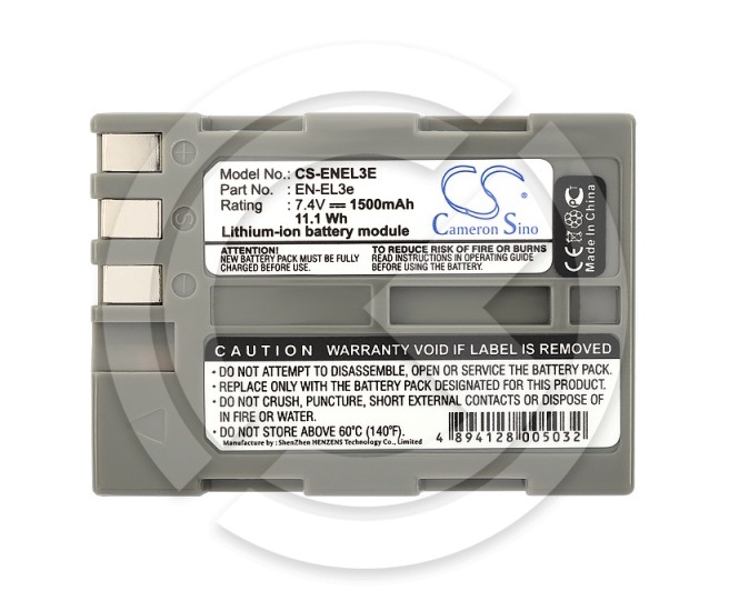 Аккумулятор для Nikon EN-EL3e D90/D80/D700/D300/D200 1500mAh (CS-ENEL3E)