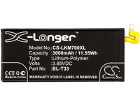 ����������� CS-LKM700XL BL-T33 ��� LG M700A, Q6  3.85V / 3000mAh / 11.55Wh