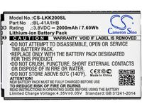 ����������� CS-LKK200SL BL-41A1HB ��� LG K200, L53BG  3.8V / 2000mAh / 7.60Wh