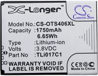 ����������� CS-OTS406XL TLi017C1 ��� Alcatel PIXI 3(4.5) 5017X 5017D, 5019D  3.8V / 1750mAh / 6.65Wh