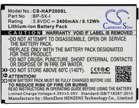 ����������� CS-HAP200SL BP-5X-I ��� Highscreen Boost 2/Boost 2 SE  3.8V / 2400mAh / 9.12Wh