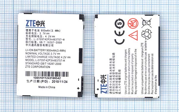 �������������� ������� ZTE Li3710T42P3h483757 ��� ZTE E810 ZTE F450 3.7V 3.33Wh