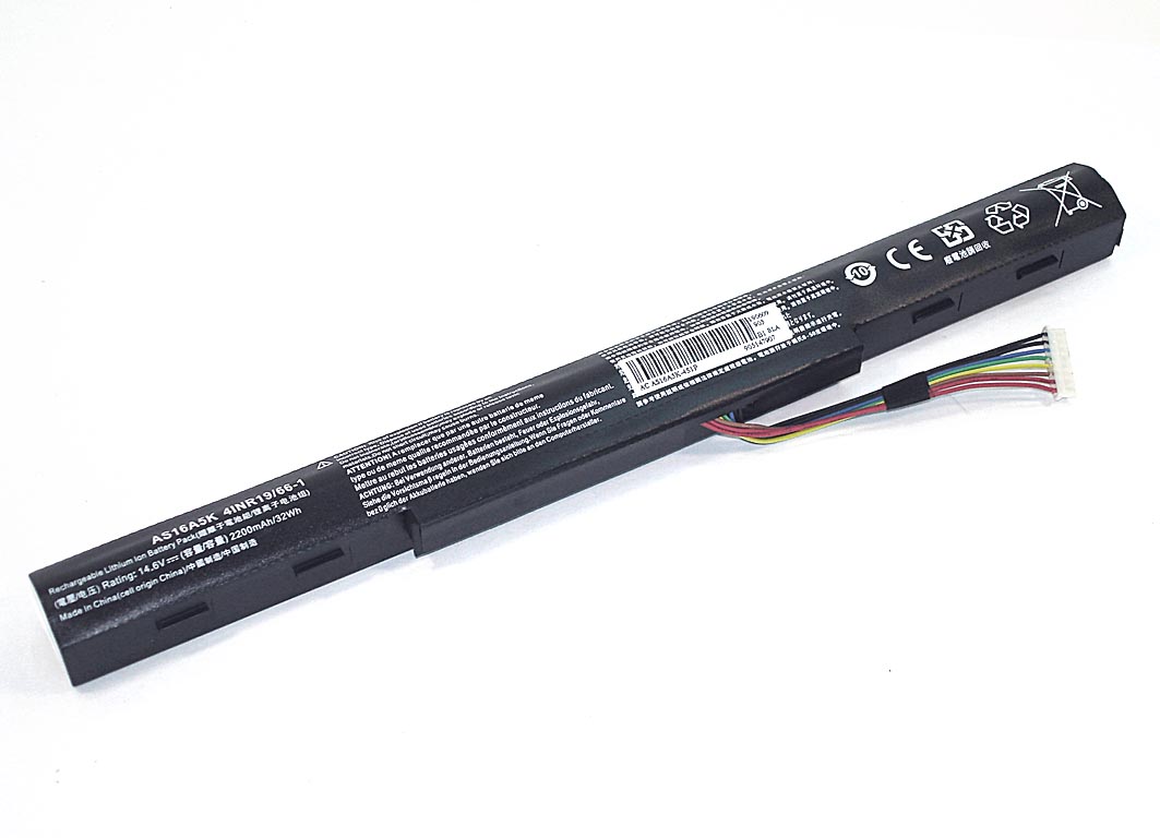 Аккумулятор Acer AS16A5K AS16A8K E5-475 E5-523G E5-576 F5-522 14.6V 2200mAh OEM черная