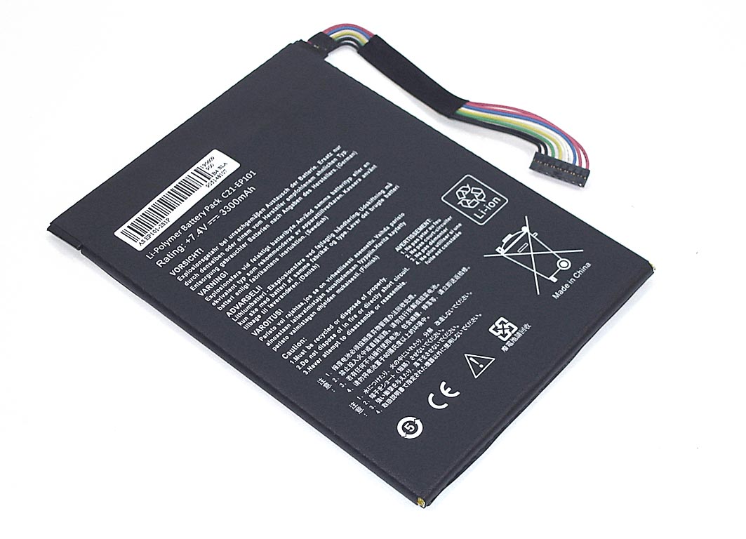 Аккумуляторная батарея для ноутбука Asus EP101 7.4V 3300mAh OEM черный