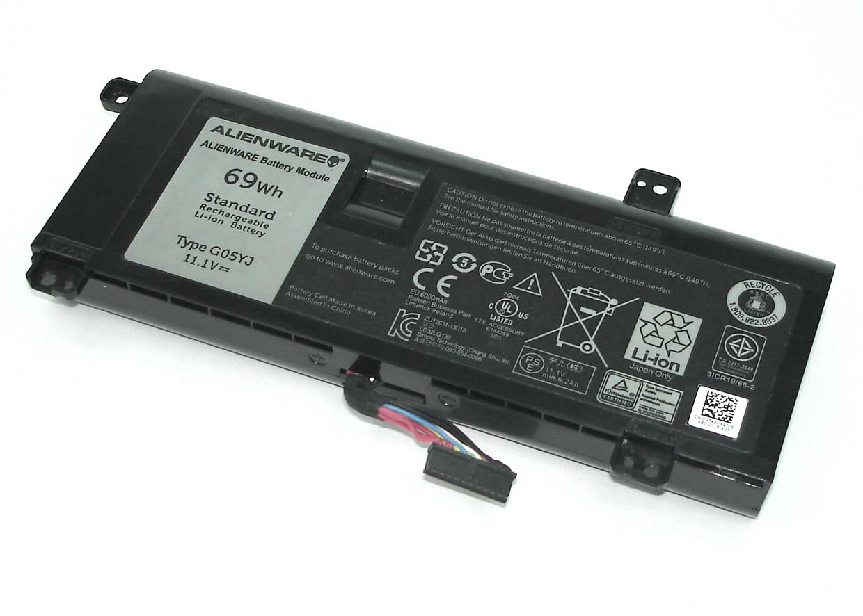 Аккумуляторная батарея G05YJ для ноутбука Dell Alienware 14 11.1V 69Wh