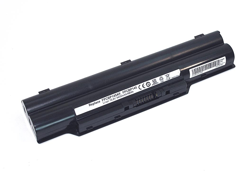 Аккумуляторная батарея для ноутбука Fujitsu LifeBook A561/D 10.8V 4400mAh BP145-3S2P OEM черная