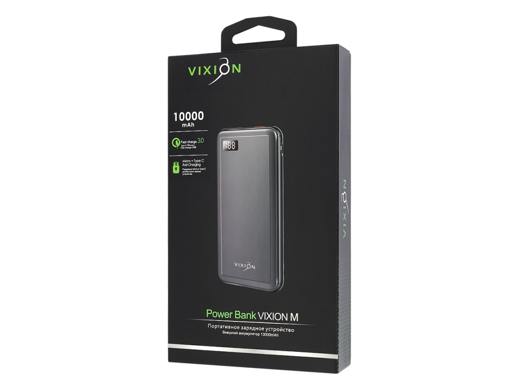 Портативное зарядное устройство (Power Bank) VIXION DP-19 10000mAh (черный)