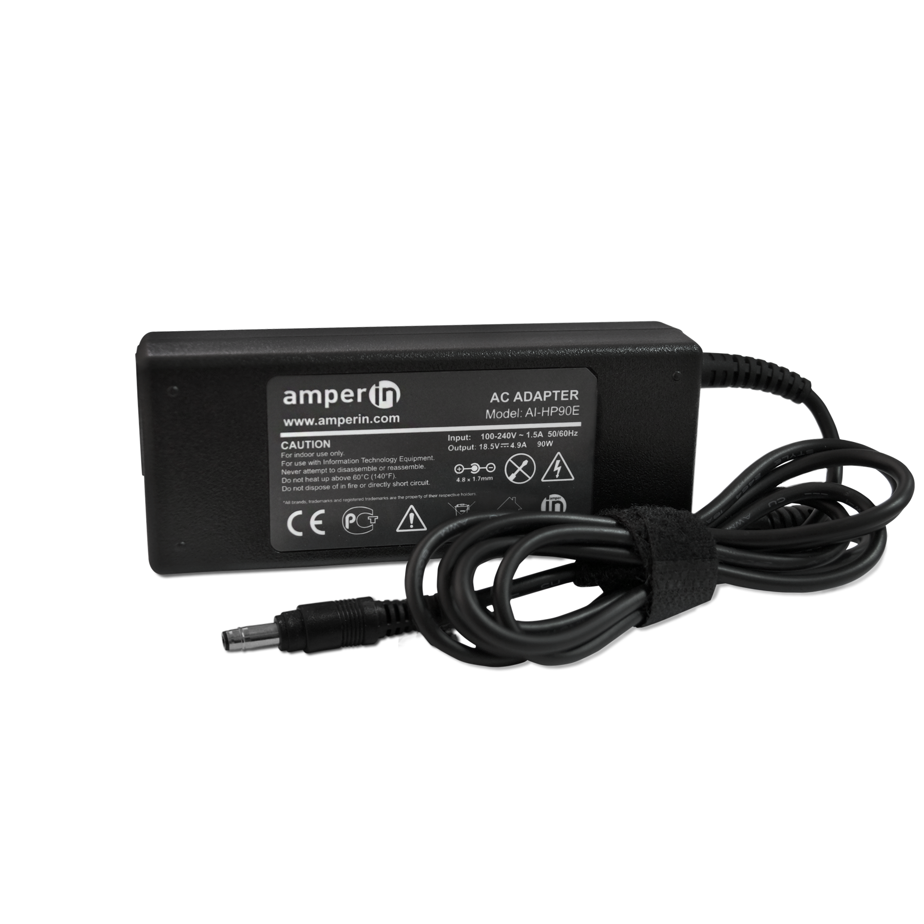 Блок питания (сетевой адаптер) Amperin AI-HP90E для ноутбуков HP 18.5V 4.9A 4.8x1.7 (bullet)