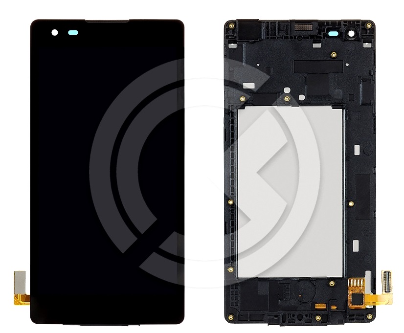 Дисплей для LG X Style (K200DS) в рамке + тачскрин (черный)