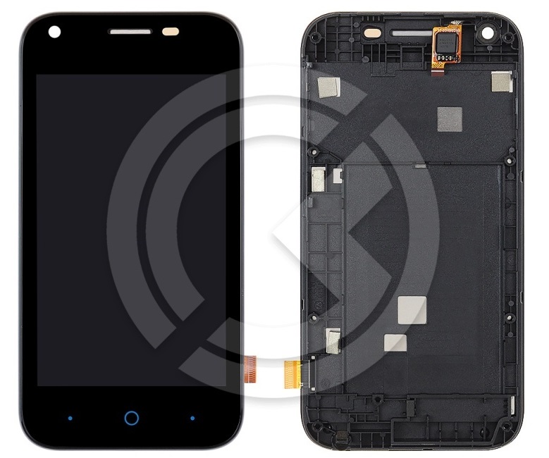 Дисплей для ZTE Blade L110 в рамке + тачскрин (черный)