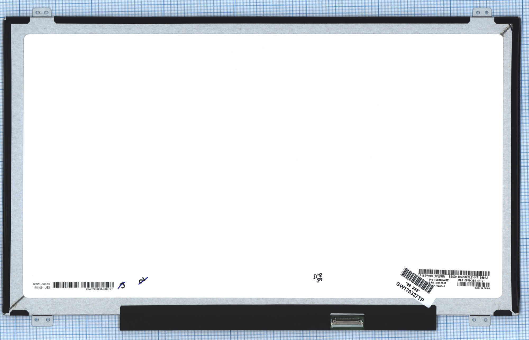 Матрица LP156WHB(TP)(GB) 1366*768 Slim TN 30pin eDp 359mm (с ушами)