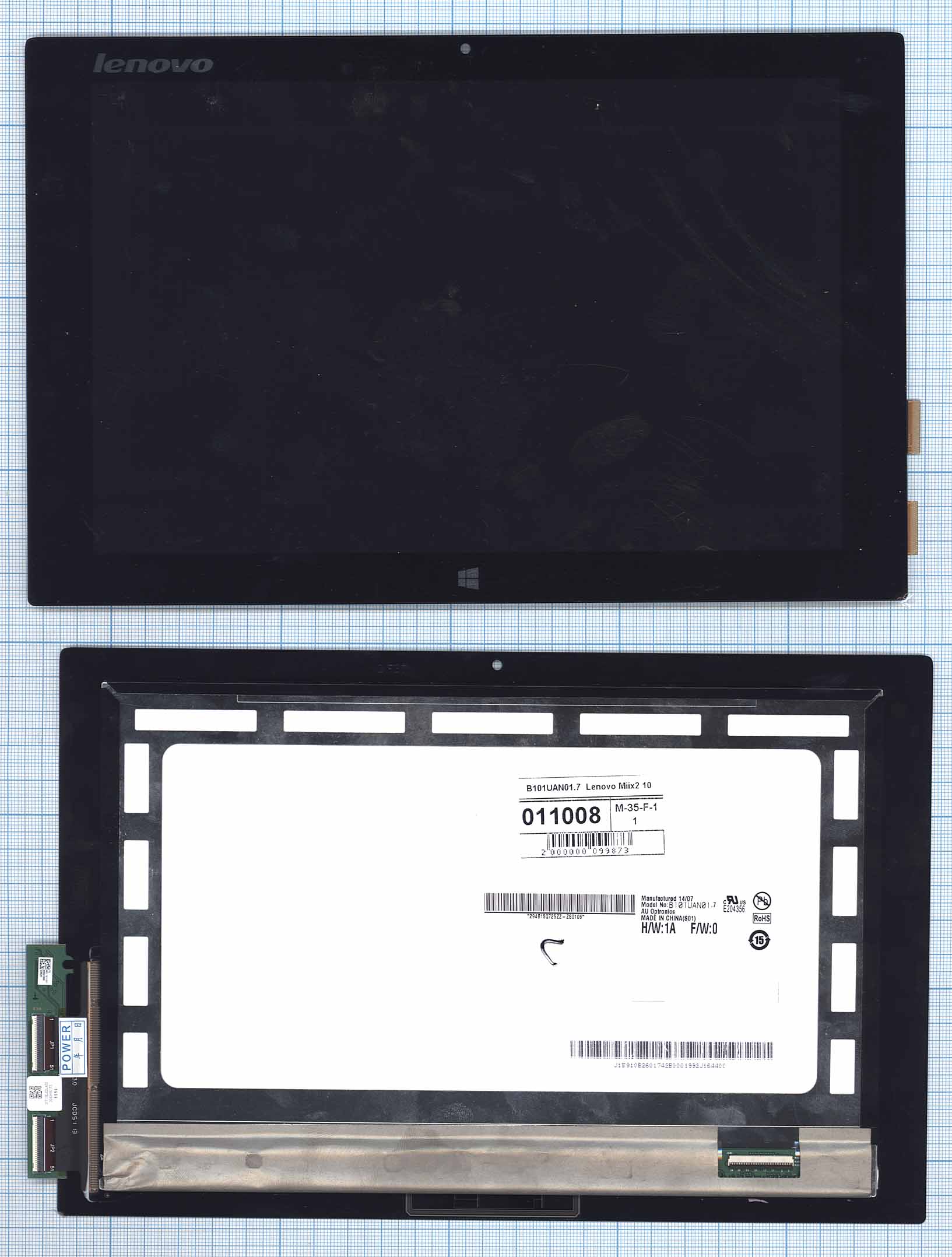 Модуль (матрица + тачскрин) Lenovo Miix2 10 черный