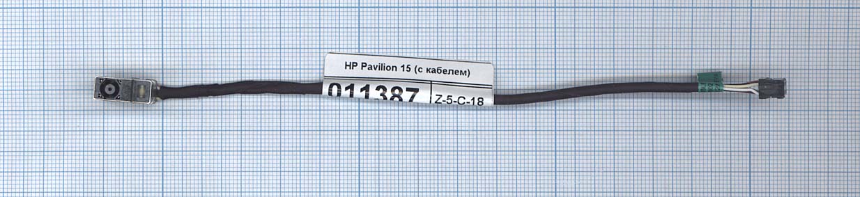 Разъем питания Hp Pavilion 14/15 ENVY со шлейфом 17 см контакты в 2 ряда