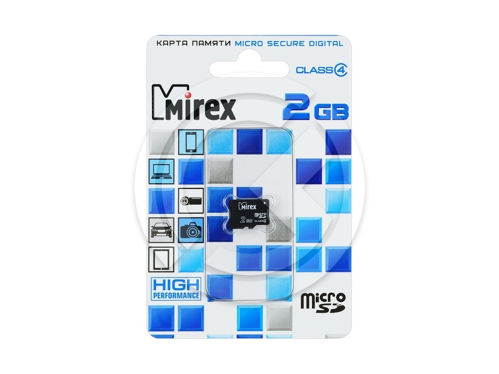 Карта памяти MicroSD T-Flash Mirex 02 Gb (без адаптера)