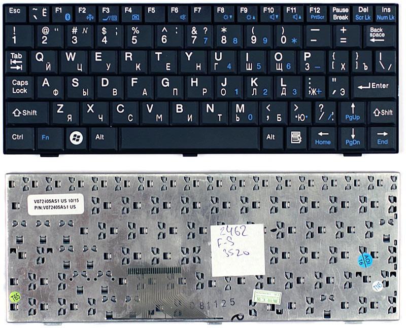 Клавиатура для ноутбука Fujitsu-Siemens Amilo Mini ui 3520 M1010 черная