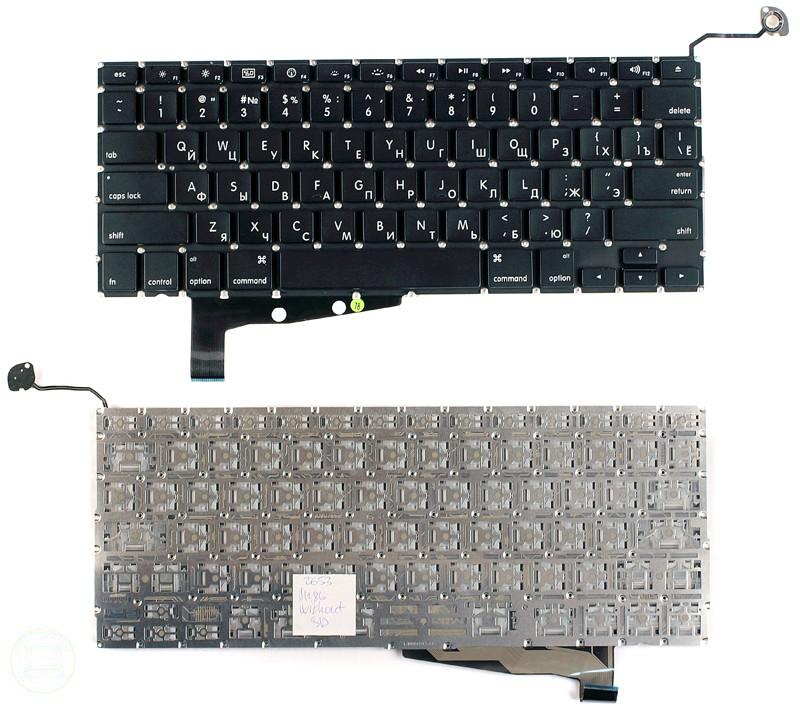 Клавиатура для ноутбука Apple A1286 без SD плоский ENTER