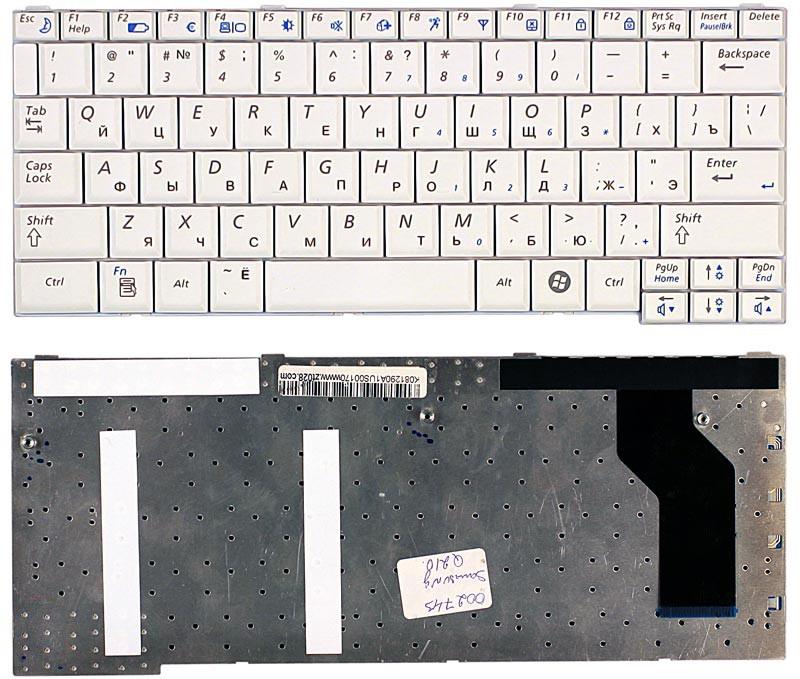 Клавиатура для ноутбука Samsung Q210 Q208 белая