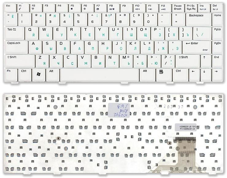 Клавиатура для ноутбука Asus W3 W3J A8 F8 N80 белая