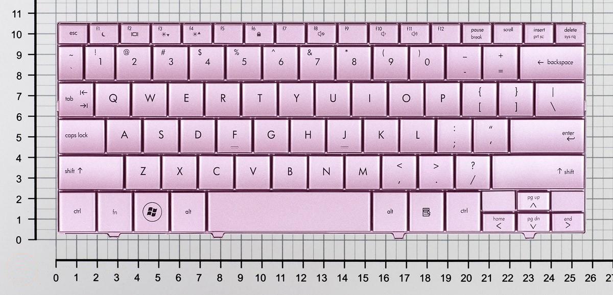 Клавиатура для ноутбука HP Compaq Mini 110 110c розовая