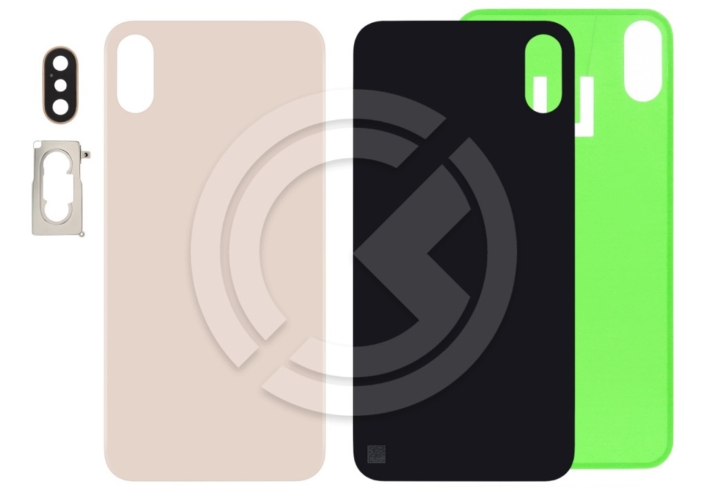 Задняя крышка для iPhone Xs (золото) со стеклом камеры ориг
