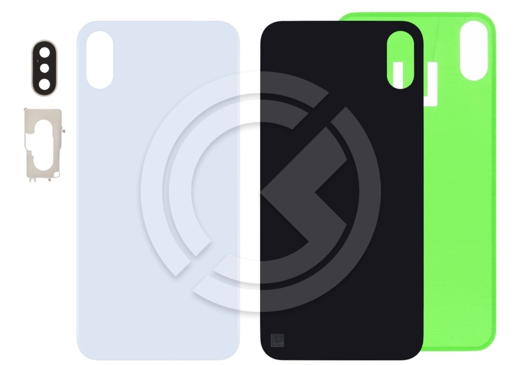 Задняя крышка для iPhone X (серебро) со стеклом камеры ориг