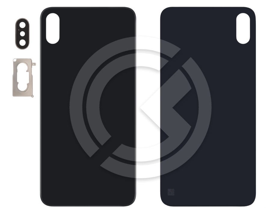 Задняя крышка для iPhone Xs Max (серый) со стеклом камеры ориг