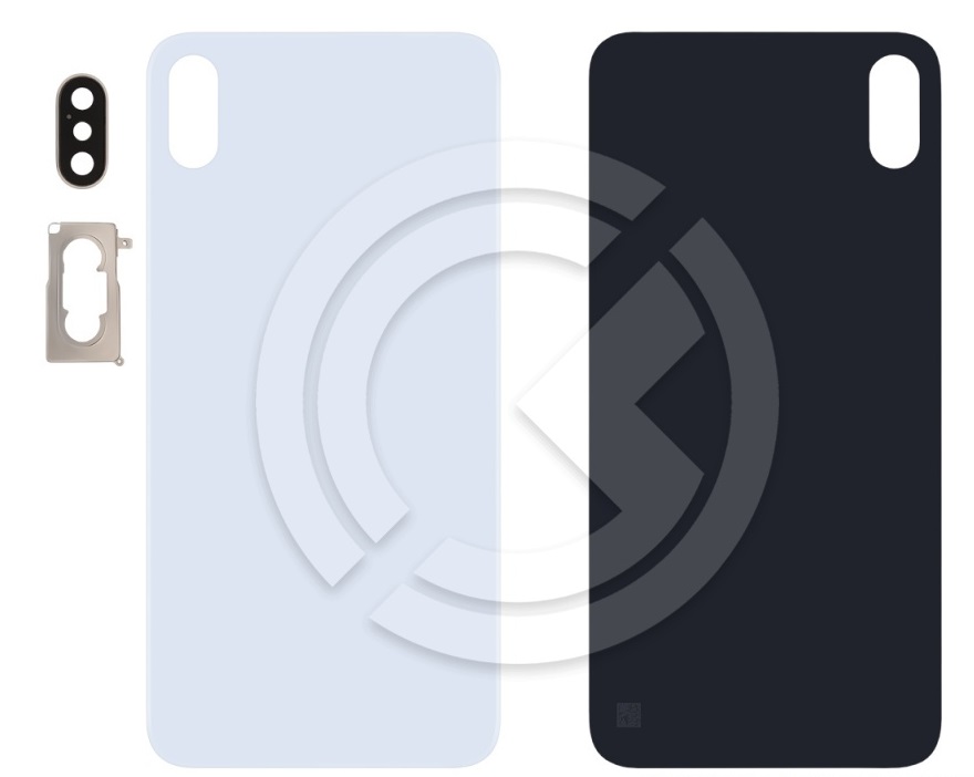 Задняя крышка для iPhone Xs Max (серебро) со стеклом камеры ориг