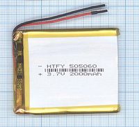 ����������� Li-Pol (�������) 5*50*60�� 2pin 3.7V/2000mAh
