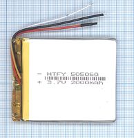 ����������� Li-Pol (�������) 5*50*60�� 3pin 3.7V/2000mAh
