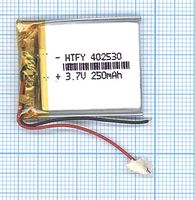 Аккумулятор Li-Pol (батарея) 4*25*30мм 2pin 3.7V/250mAh