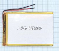Аккумулятор Li-Pol (батарея) 3*70*100мм 2pin 3.7V/3000mAh