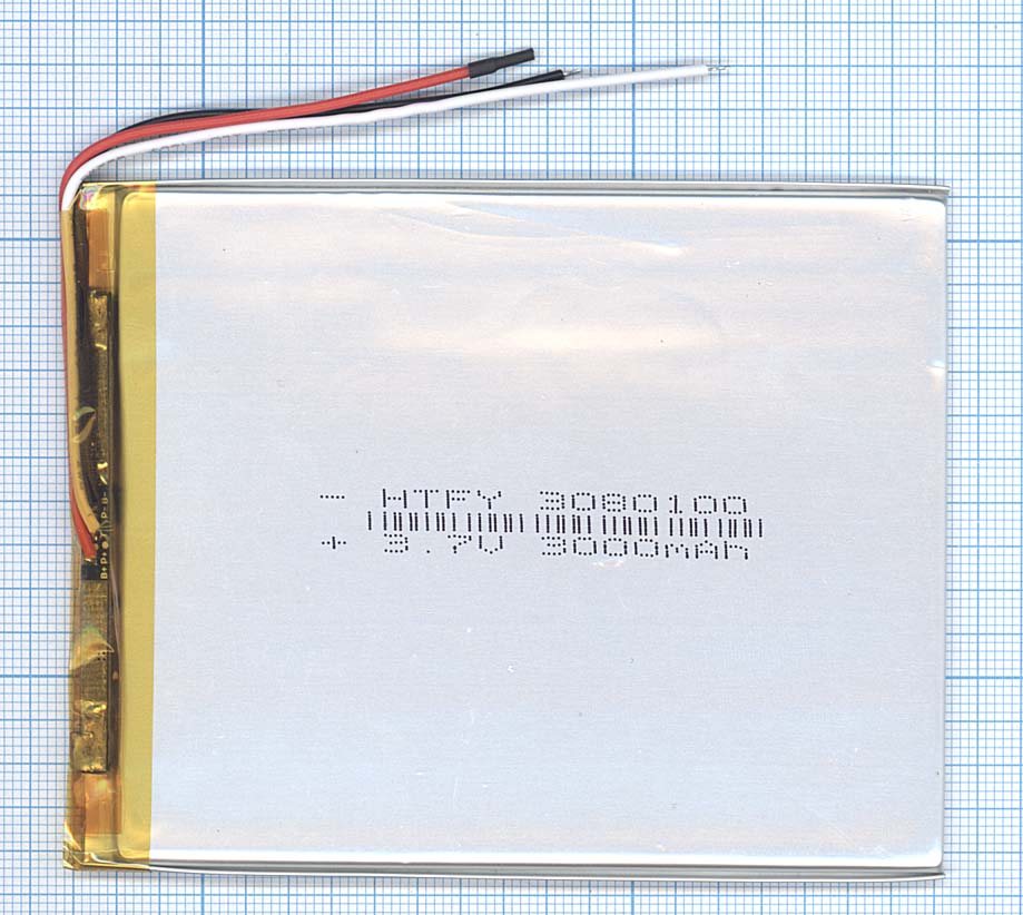 ����������� Li-Pol (�������) 3*80*100�� 3pin 3.7V/3000mAh