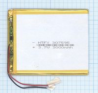 Аккумулятор Li-Pol (батарея) 3*75*95мм 2pin 3.7V/3000mAh