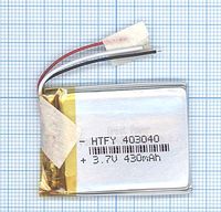 Аккумулятор Li-Pol (батарея) 4*30*40мм 3pin 3.7V/430mAh