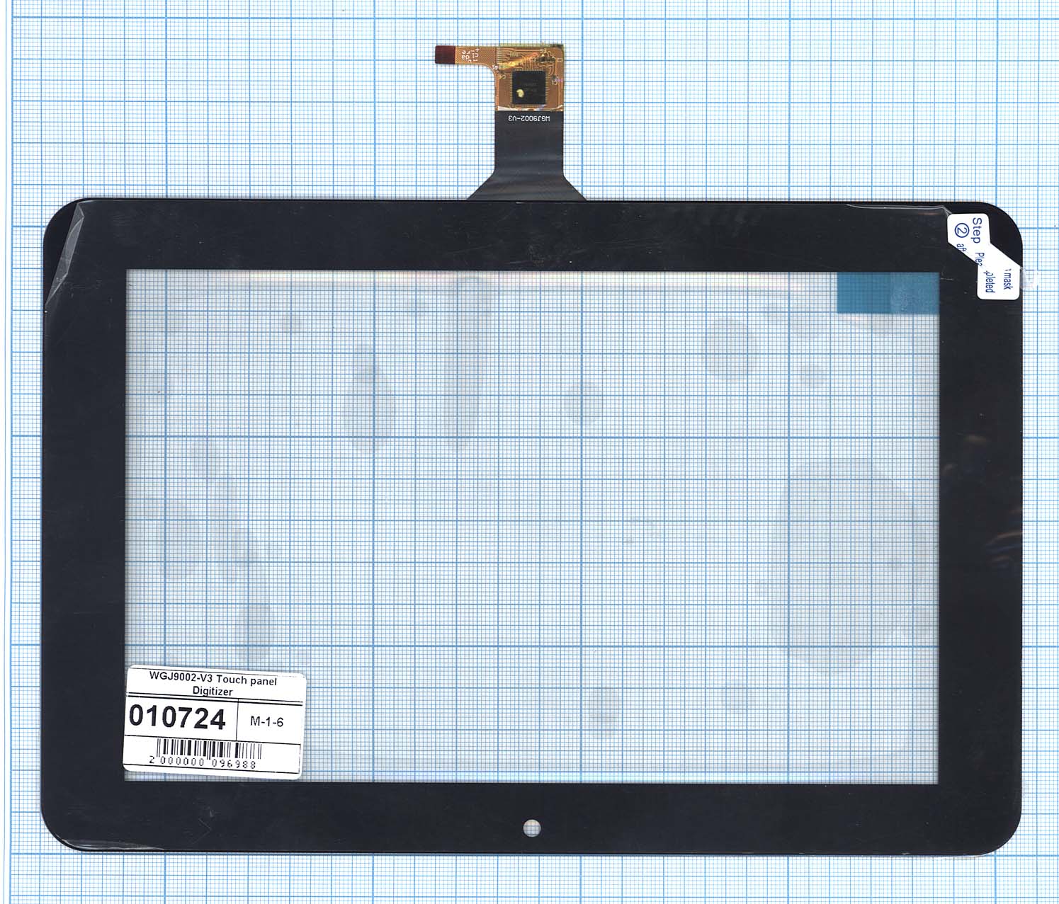 Сенсорное стекло (тачскрин) DNS AirTab M93 WGJ9002-V3 черное