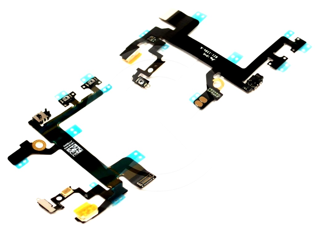Шлейф для iPhone 5S + кнопка вкл + кнопки громкости + вспышка камеры