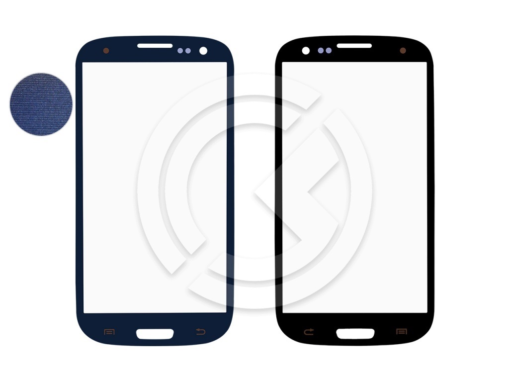 Стекло для Samsung i9300 (синий)