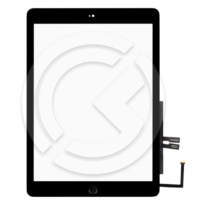 Тачскрин для iPad 6 (2018) + черная кнопка HOME с микросхемой (черный) ориг