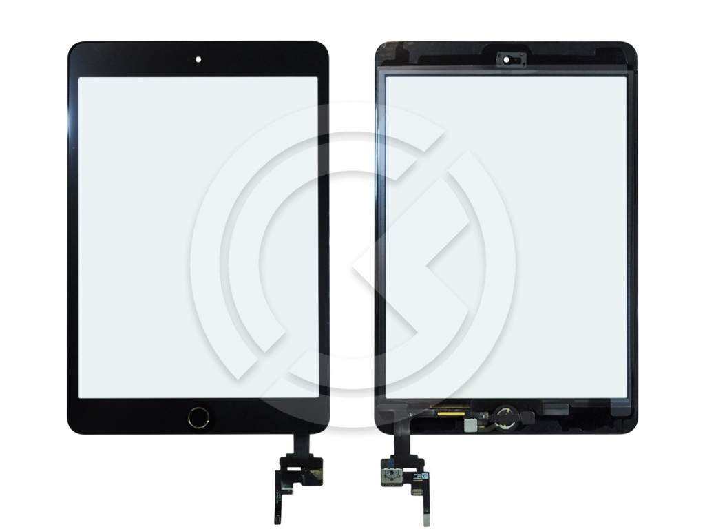 Тачскрин для iPad mini 3 (с разъемом) + кнопка HOME (черный) ориг