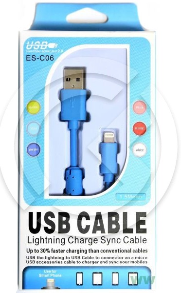 ������ USB ��� iPhone 5/6/7 Lightning (ES-C06) (IOS10)  � ������������