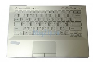Клавиатура для ноутбука Sony Vaio VPC-SB, VPC-SD (With Touch PAD, For Fingerprint) серебро