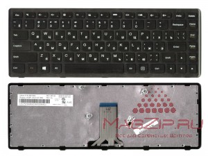 Клавиатура для ноутбука Lenovo G400s, G405s, G410S черная с черной рамкой