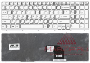 Клавиатура для ноутбука Sony Vaio SVE15 SVE17 белая
