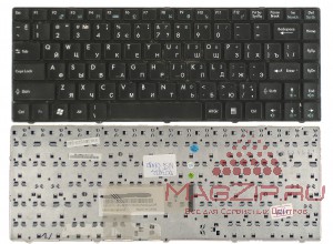 Клавиатура для ноутбука MSI CX480 X350 X360 X370 X420 X460 X460DX черная рамка черная