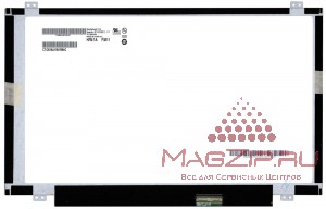 Матрица (экран) для ноутбука 14,0' LED 1366*768 Slim 40pin, матовая, крепления сверху и снизу