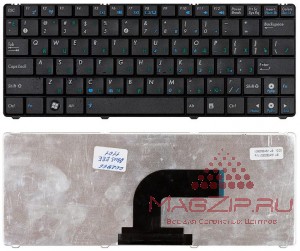 Клавиатура для ноутбука ASUS Eee PC 1101 1101HA N10 N10E N10J черная