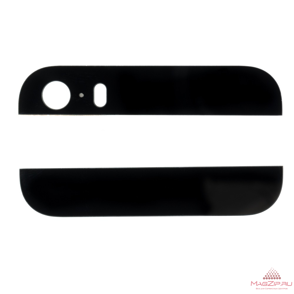 Стекло задней крышки для iPhone 5S (2шт) (черный)
