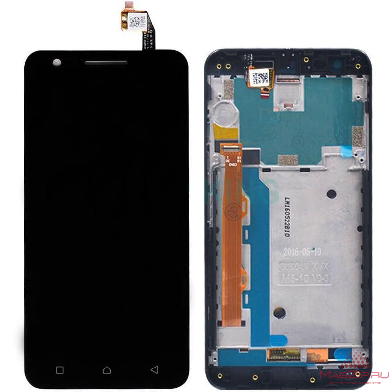 Дисплей для Lenovo Vibe C2 (K10A40) + тачскрин + рамка (черный)