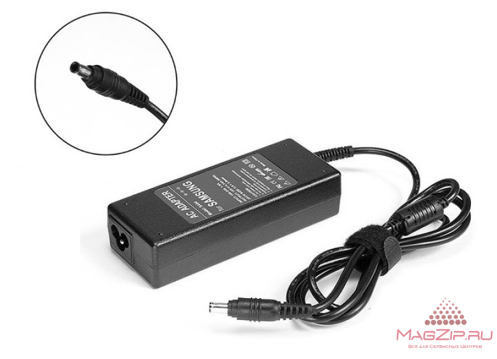 Блок питания (зарядка) для ноутбука SAMSUNG 19V 4.74A (5.5*3.0 с иглой ) (Сетевая) OEM без сетевого