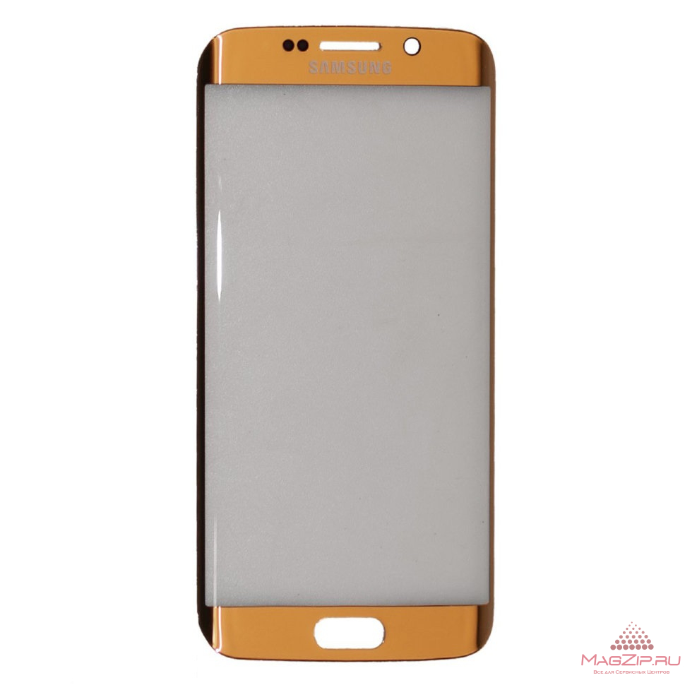 Стекло для Samsung G925F Galaxy S6 Edge (золото), ориг
